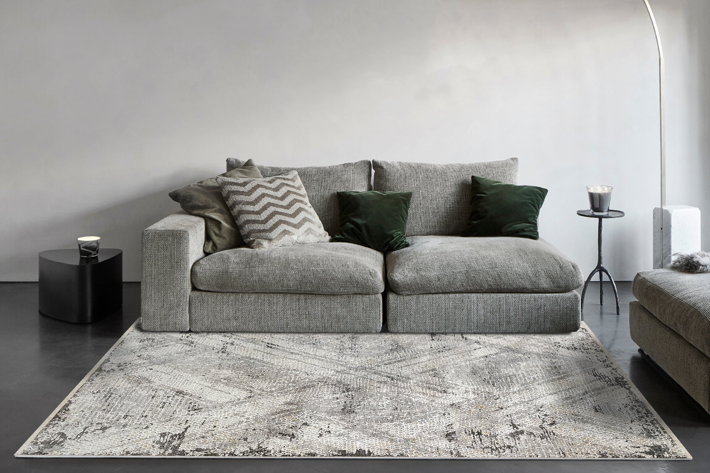 Sunrise 6683-999 Grey/Charcoal/Multi Area Rug