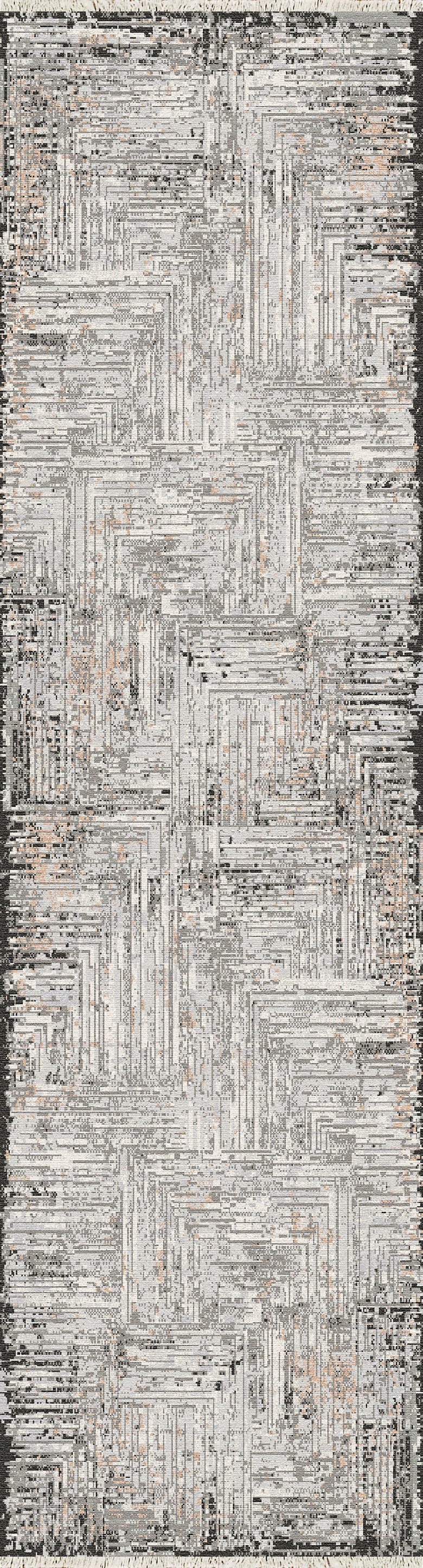 Sunrise 6885-999 Grey/Charcoal/Gold/Multi Area Rug