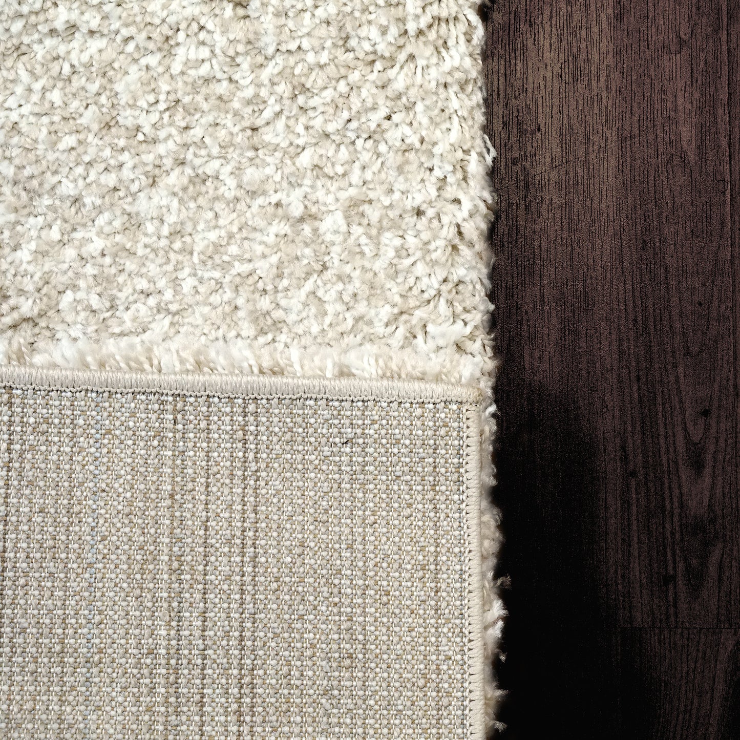 Super Shaggy 3720-101 Light Beige Area Rug 5X7