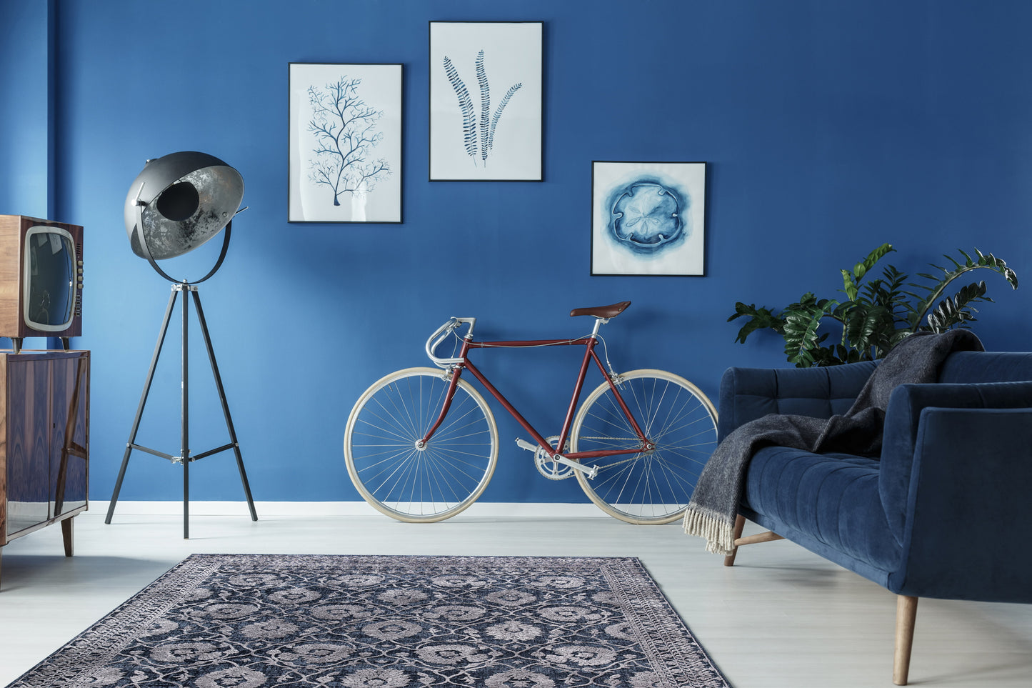 Torino 3327-500 Navy Area Rug