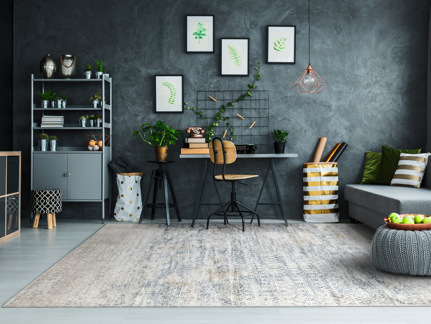 Torino 3335-195 Ivory/Blue Area Rug