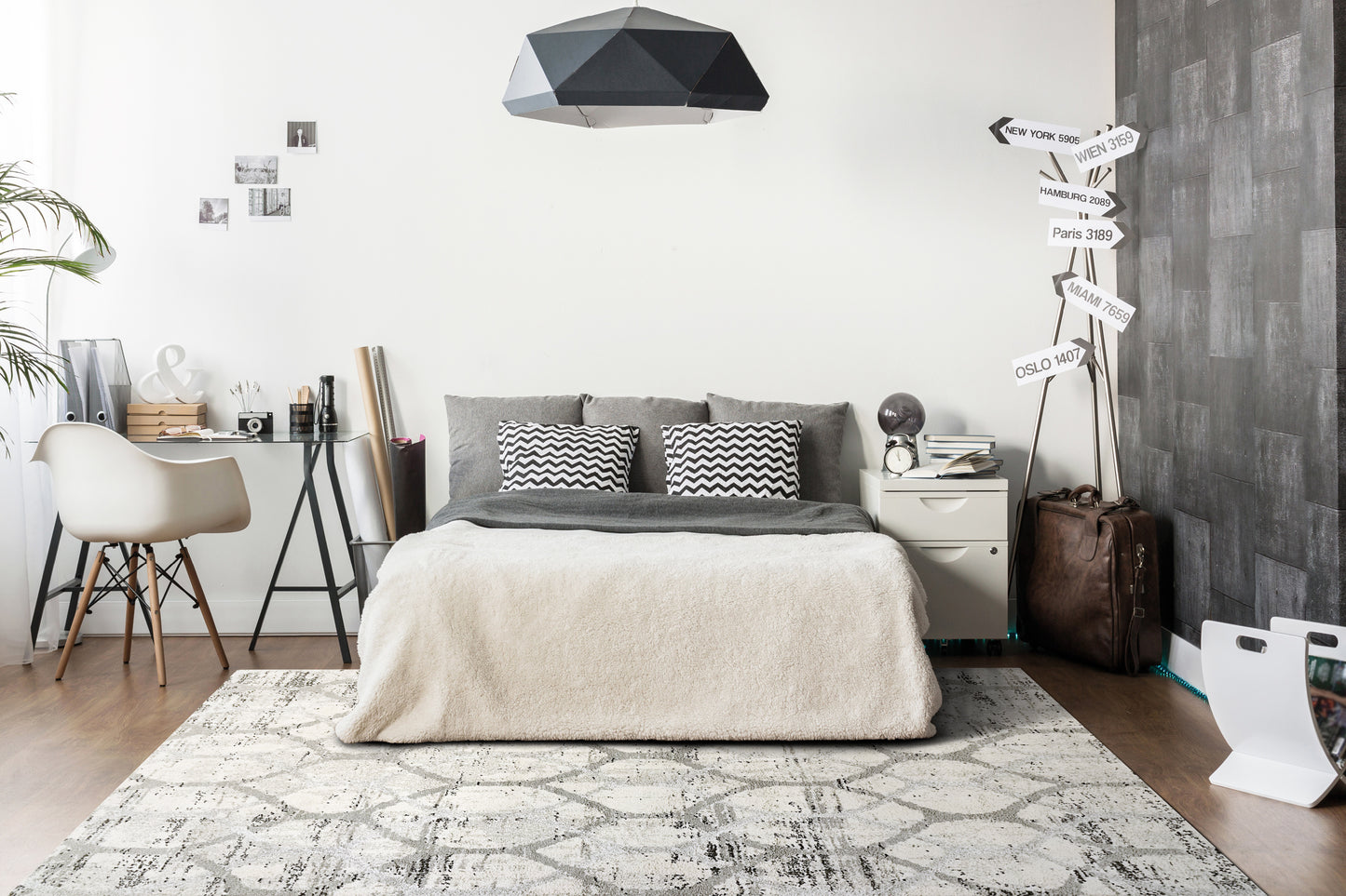 Troya 4603-109 Grey/Ivory Area Rug
