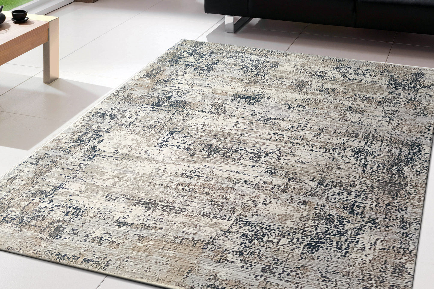 Unique 4054-905 Grey/Blue Area Rug