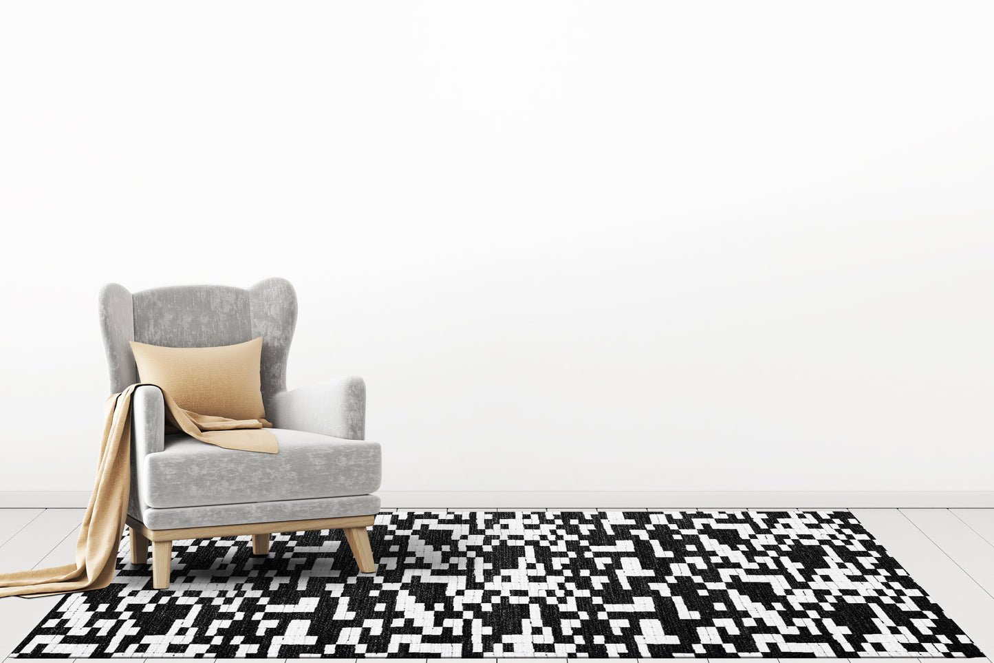 Verve 6551-190 Black/White Area Rug