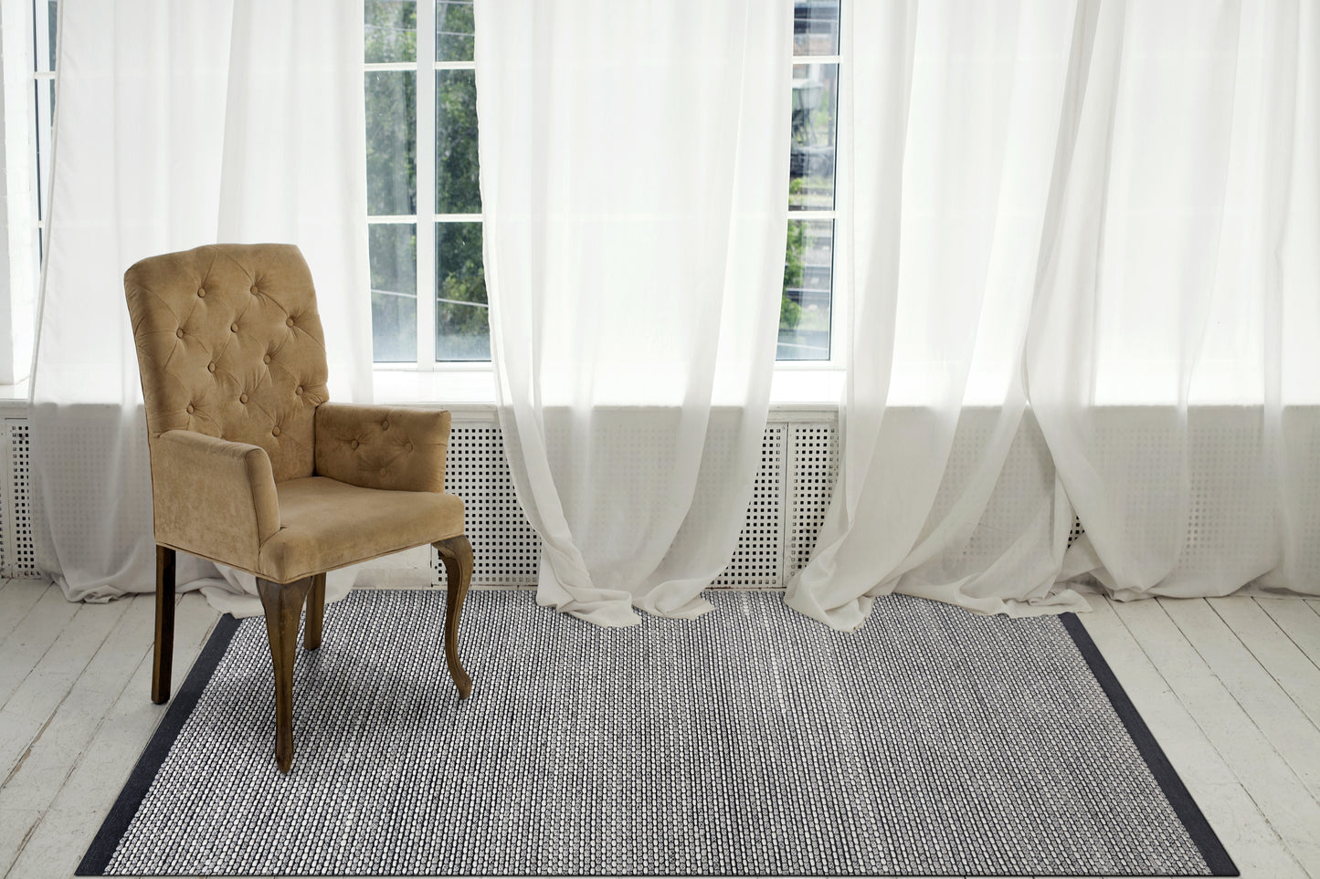 Vici 4622-190 Ivory/Black Area Rug