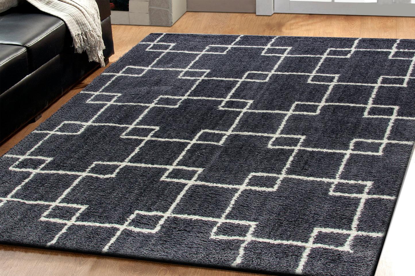 Velvet 5901-900 Grey Shag Rug