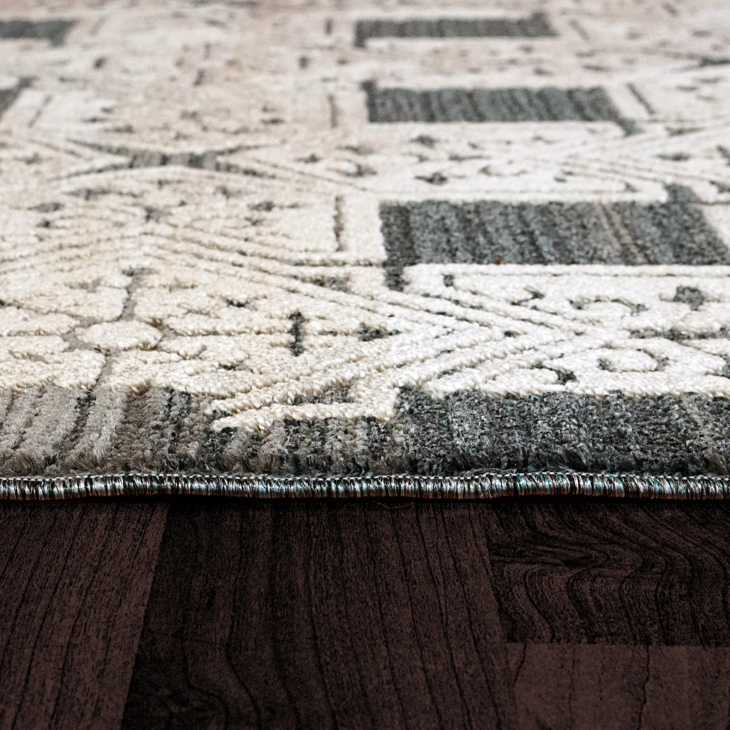 Wingo 7955-518 Blue/Cream Area Rug