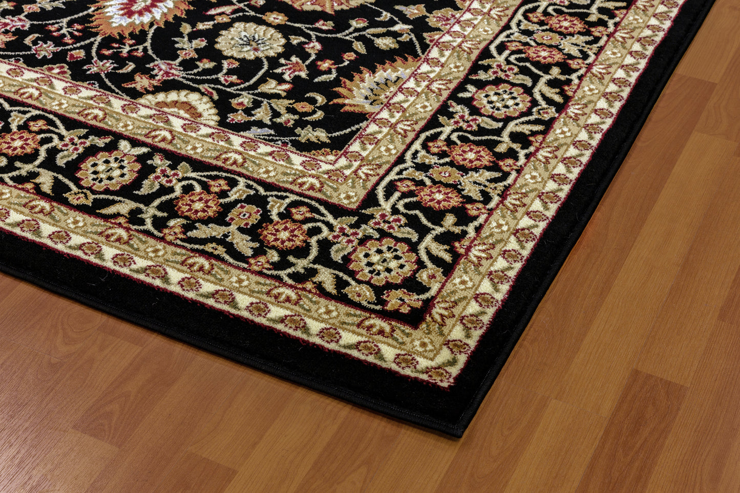 Yazd 2803-090 Black Area Rug
