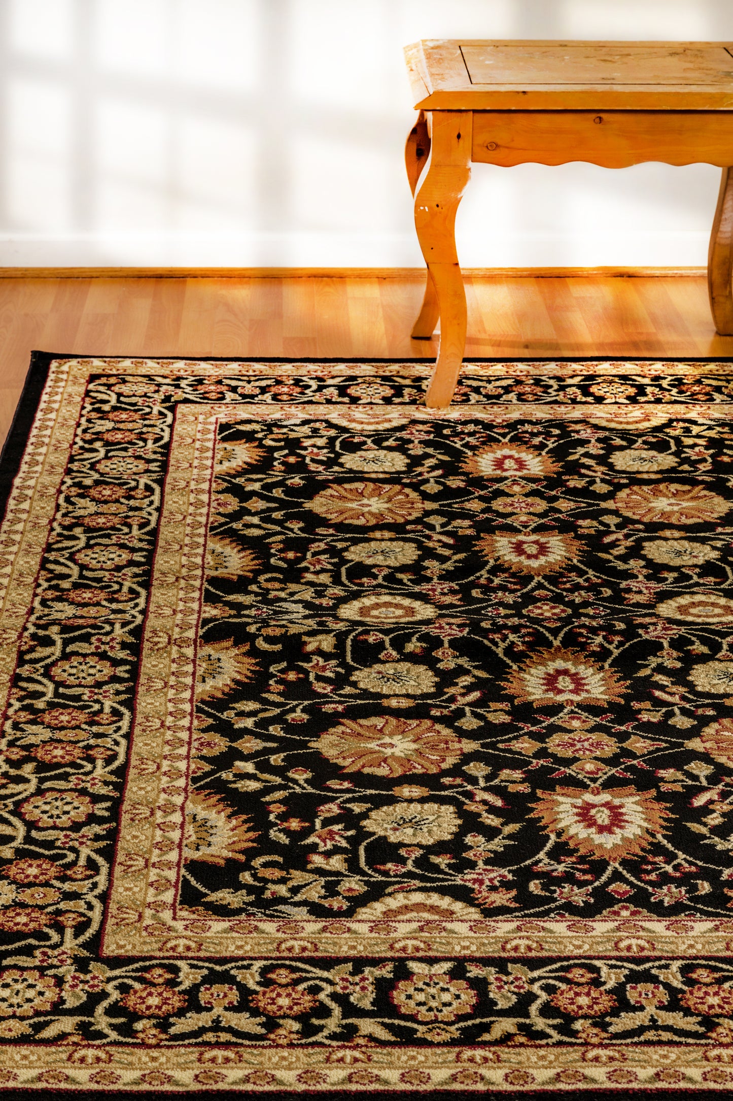 Yazd 2803-090 Black Area Rug