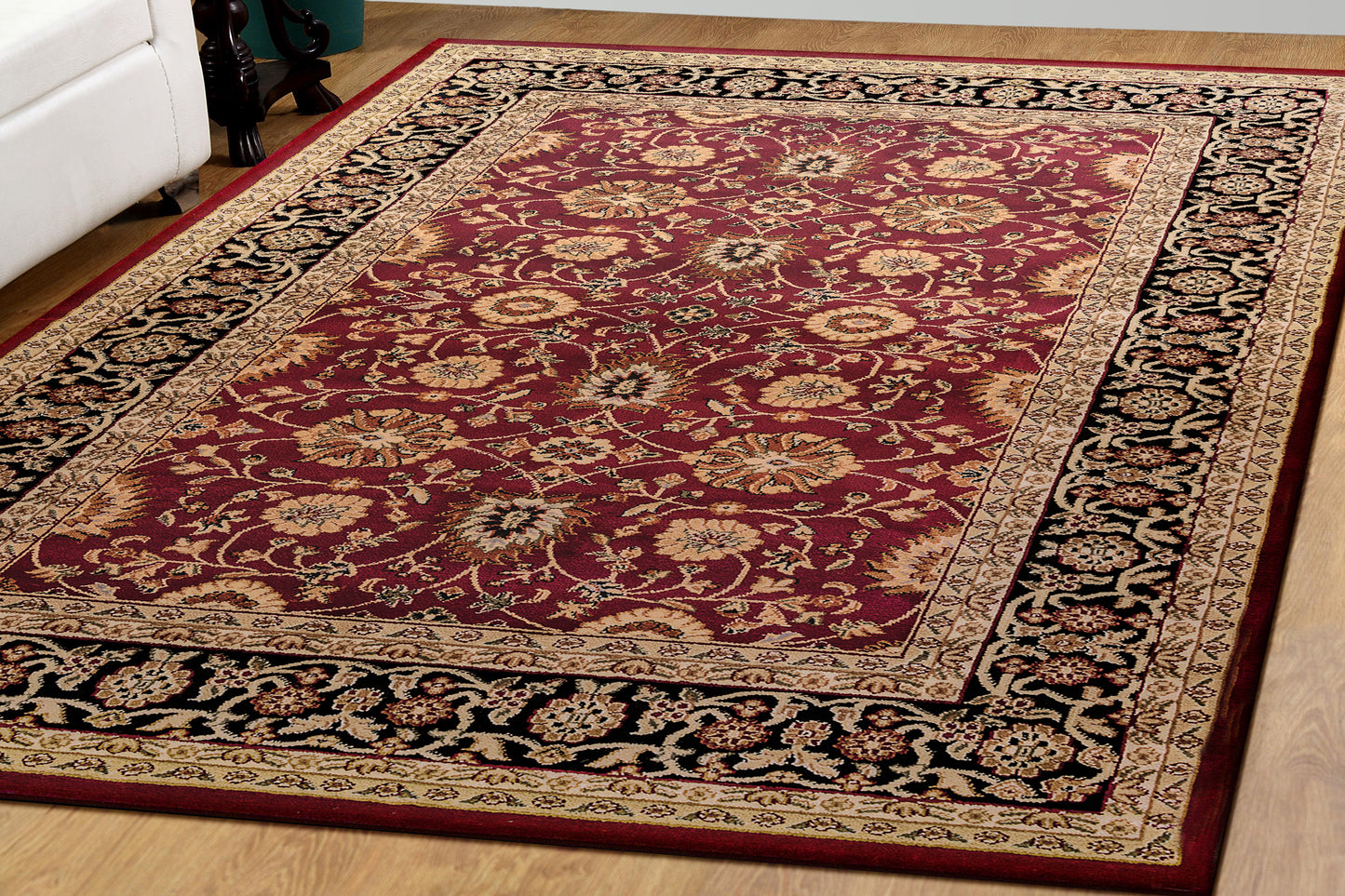 Yazd 2803-390 Red/Black Area Rug