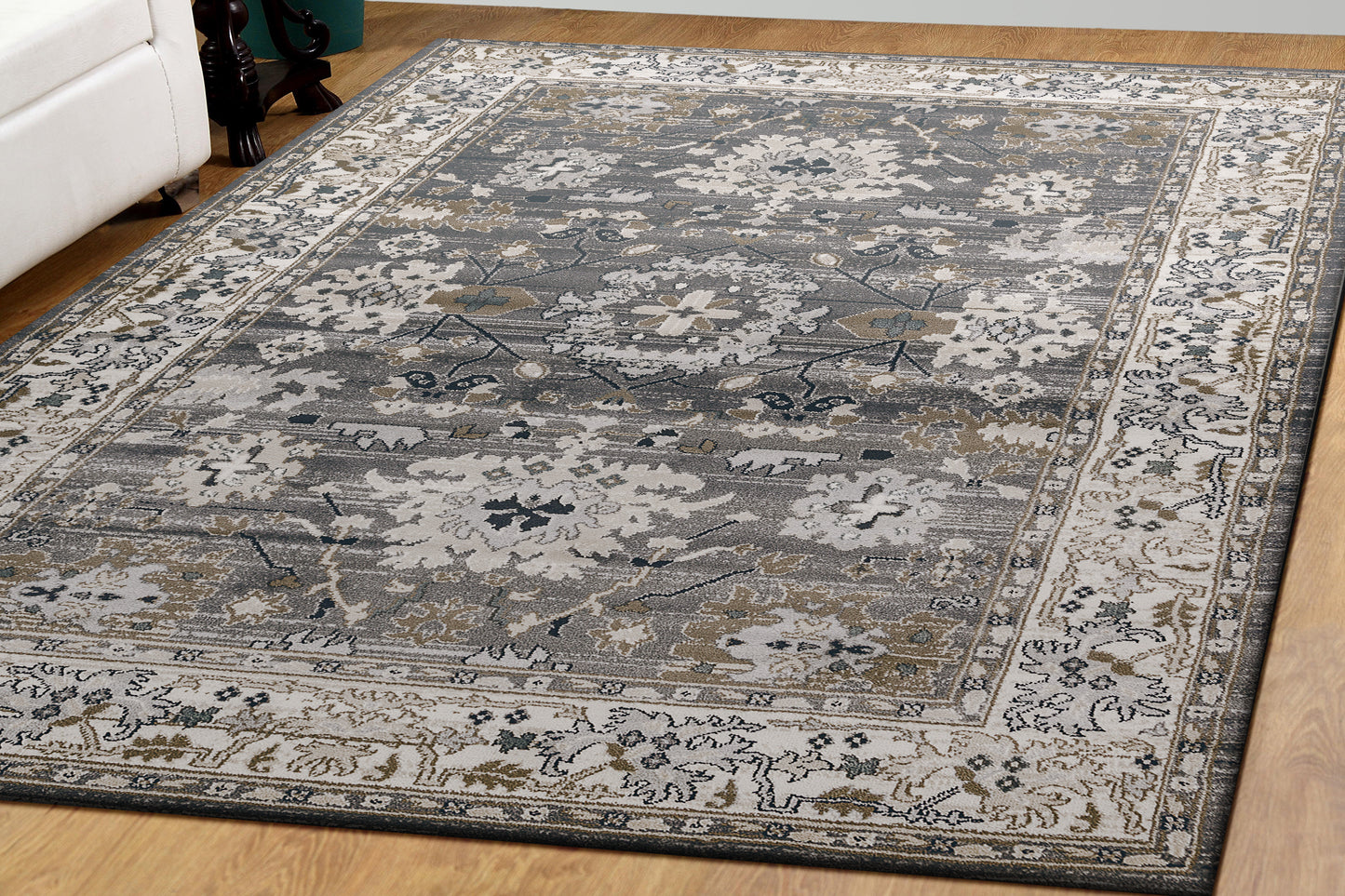 Yazd 8531-910 Grey/Ivory Area Rug
