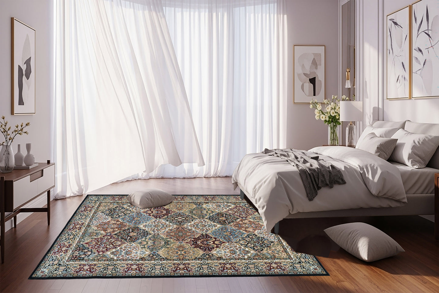Ancient Garden 57008-3233 Multi Area Rug