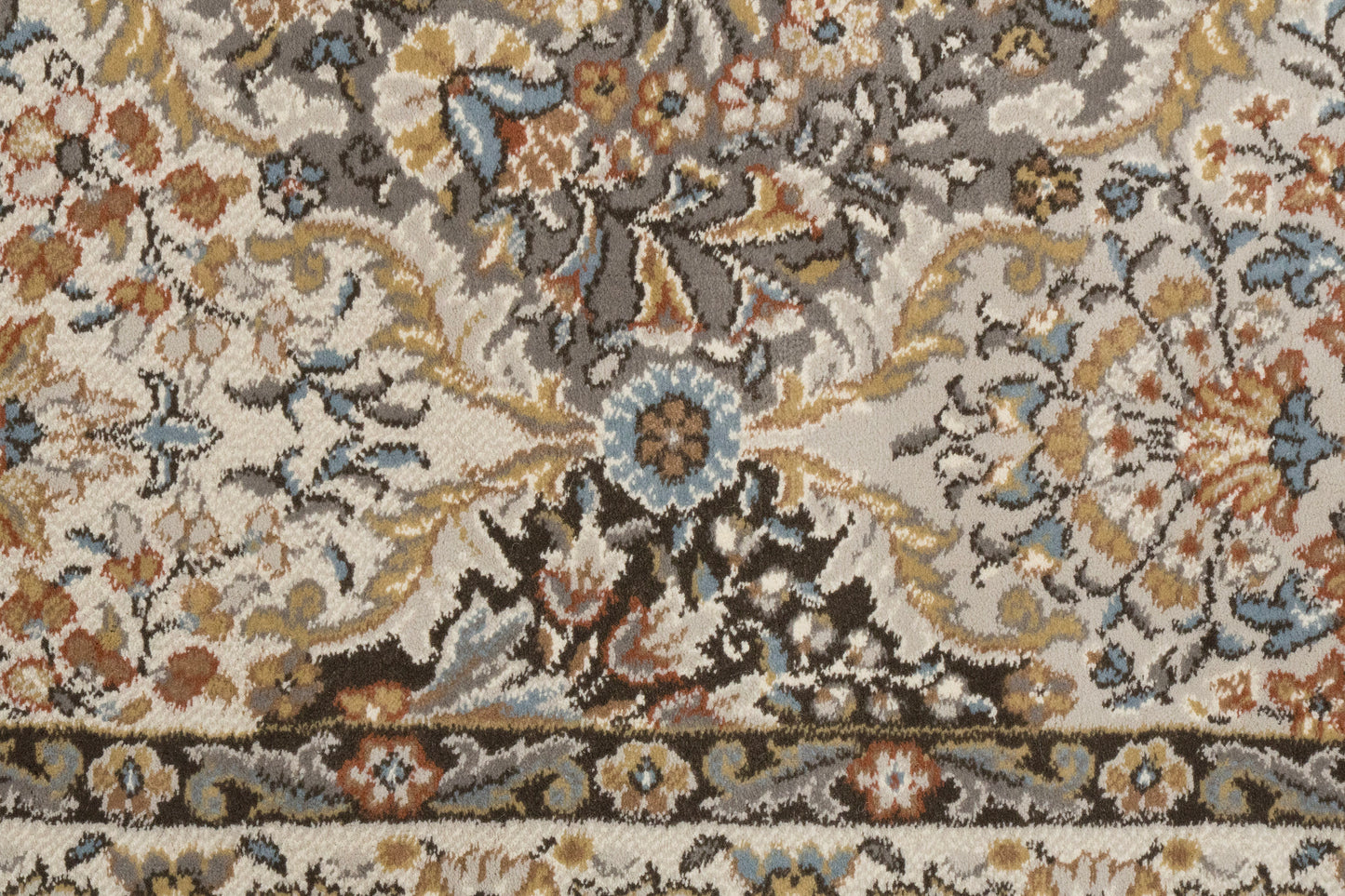 Ancient Garden 57008-3235 Brown/Blue Area Rug