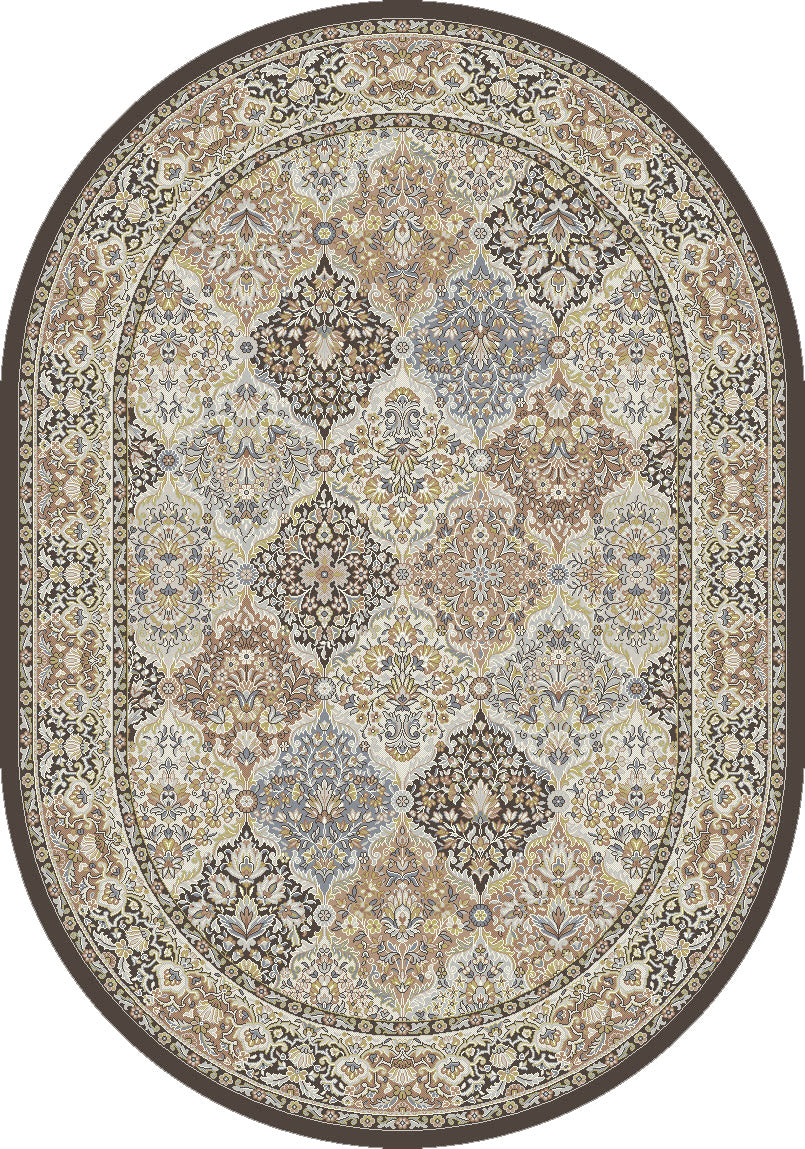 Ancient Garden 57008-3235 Brown/Blue Area Rug