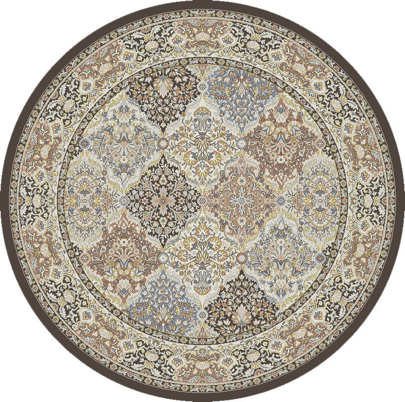 Ancient Garden 57008-3235 Brown/Blue Area Rug