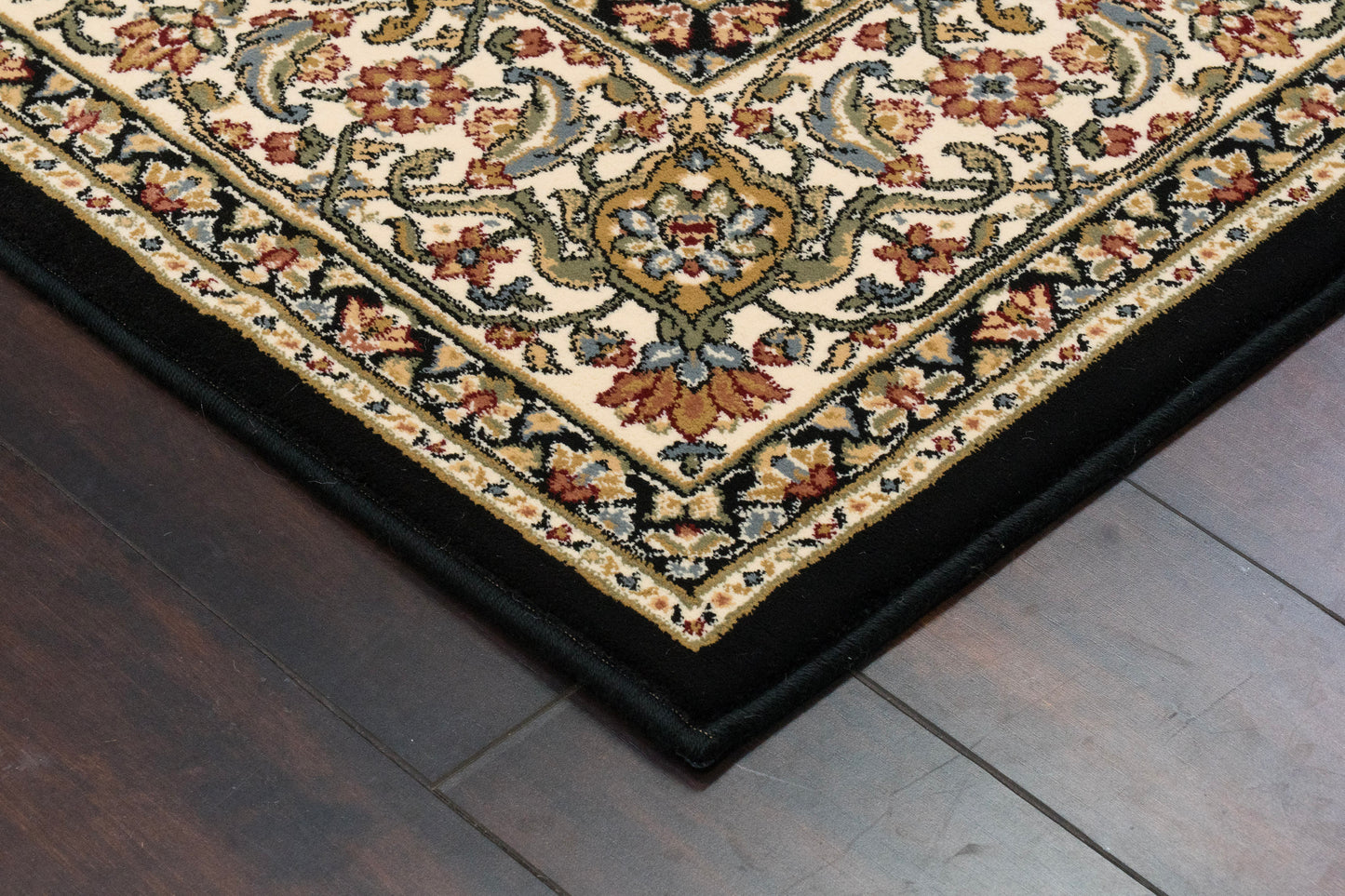 Ancient Garden 57011-3263 Black/Ivory Area Rug