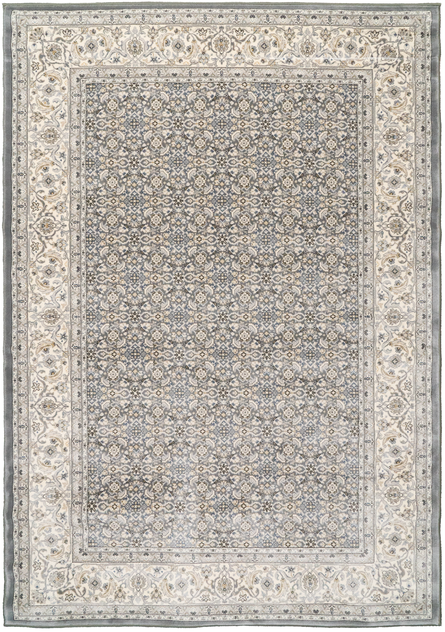 Ancient Garden 57011-5666 Grey/Cream Area Rug