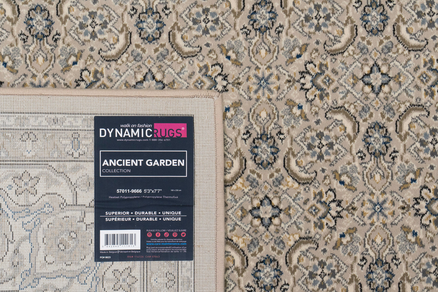 Ancient Garden 57011-9666 Soft Grey/Cream Area Rug