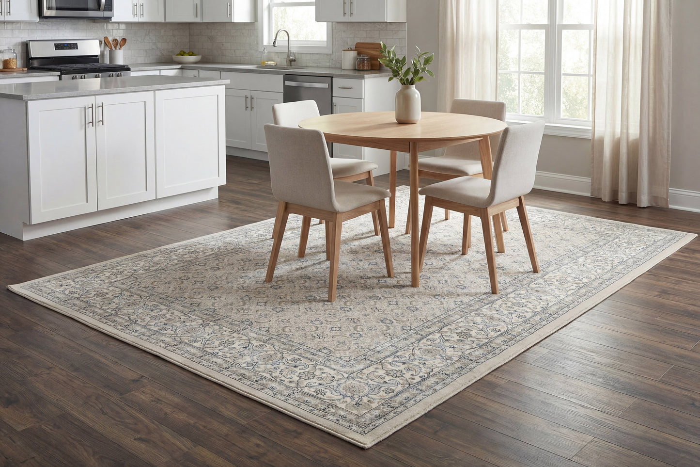 Ancient Garden 57011-9666 Soft Grey/Cream Area Rug