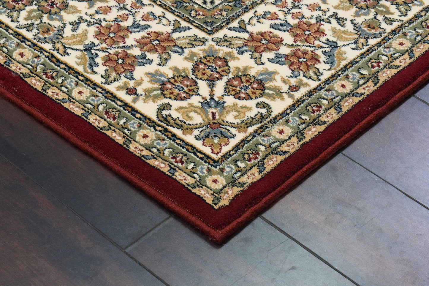 Ancient Garden 57078-1414 Red/Ivory Area Rug