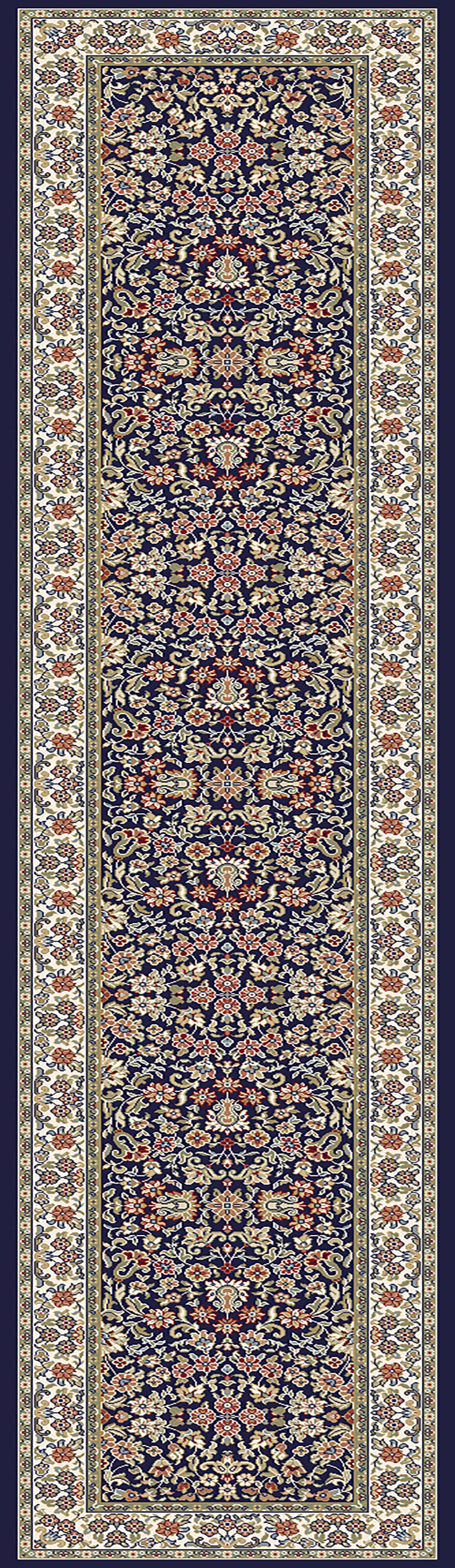 Ancient Garden 57078-3434 Blue/Ivory Area Rug