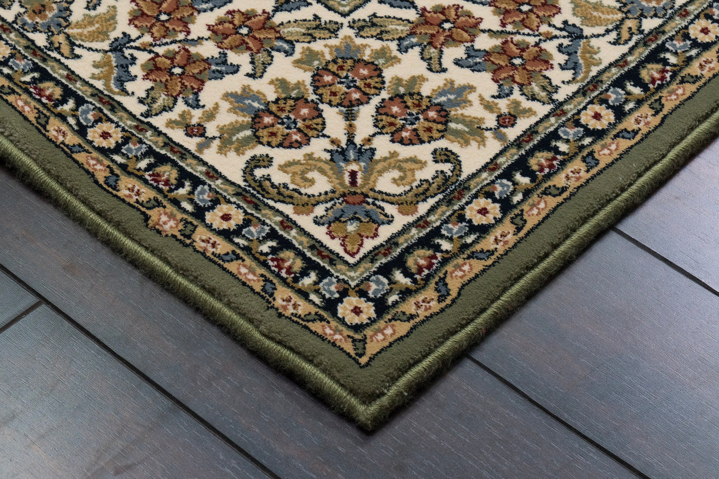 Ancient Garden 57078-4444 Green/Ivory Area Rug