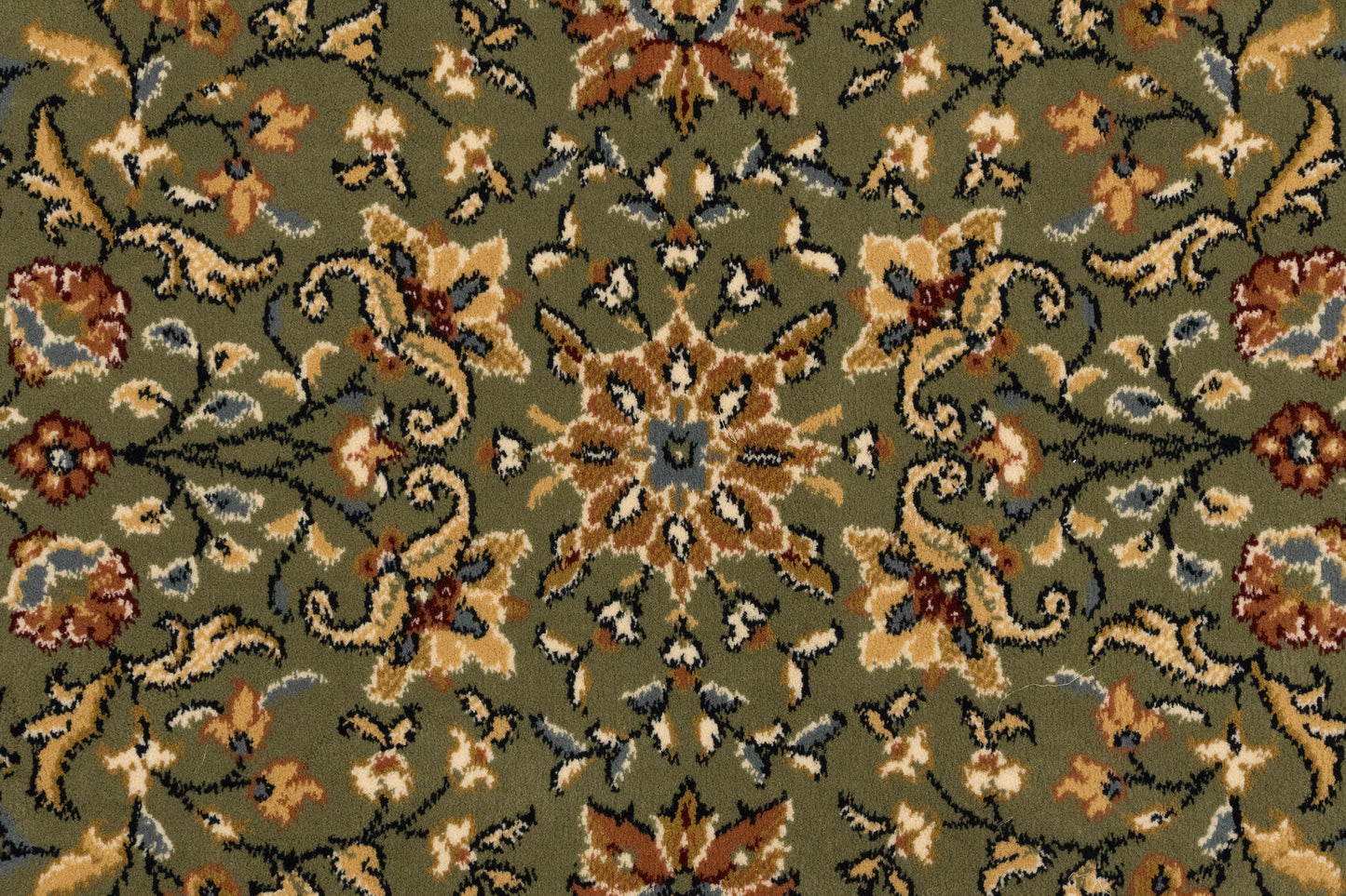 Ancient Garden 57078-4444 Green/Ivory Area Rug