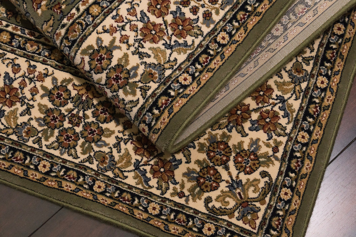 Ancient Garden 57078-4444 Green/Ivory Area Rug