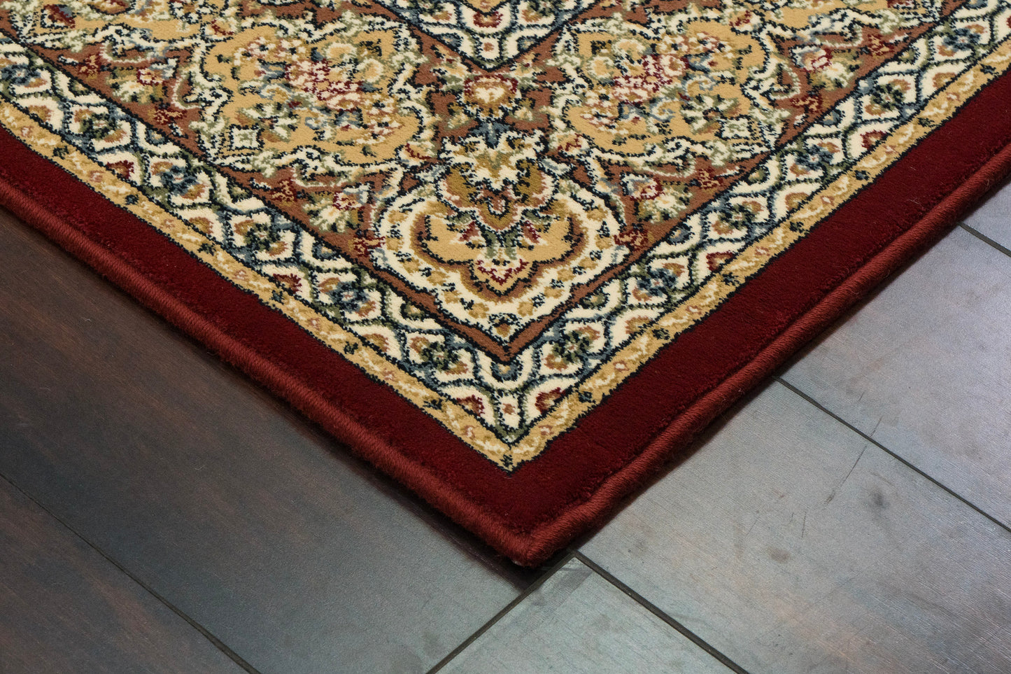 Ancient Garden 57090-1484 Red Area Rug