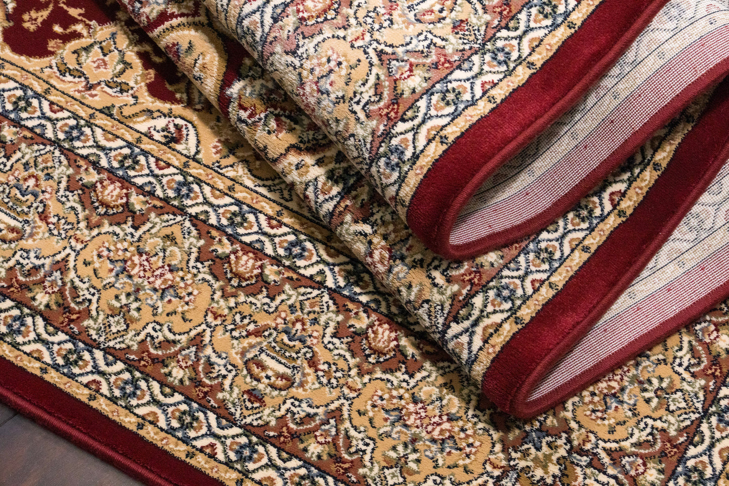 Ancient Garden 57090-1484 Red Area Rug