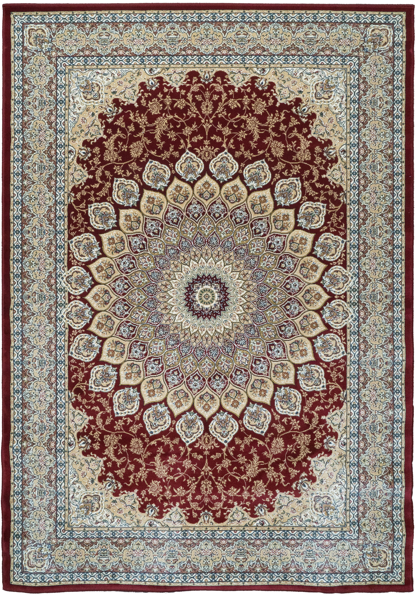 Ancient Garden 57090-1484 Red Area Rug