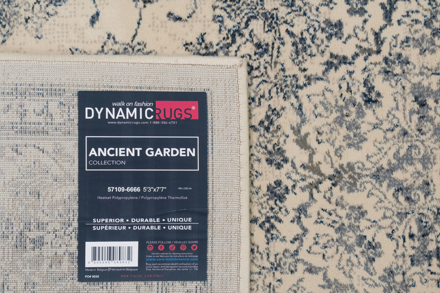 Ancient Garden 57109-6666 Cream Area Rug