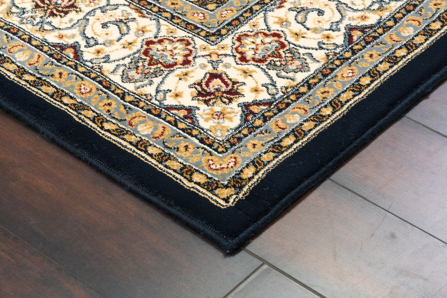 Ancient Garden 57119-3434 Blue/Ivory Area Rug