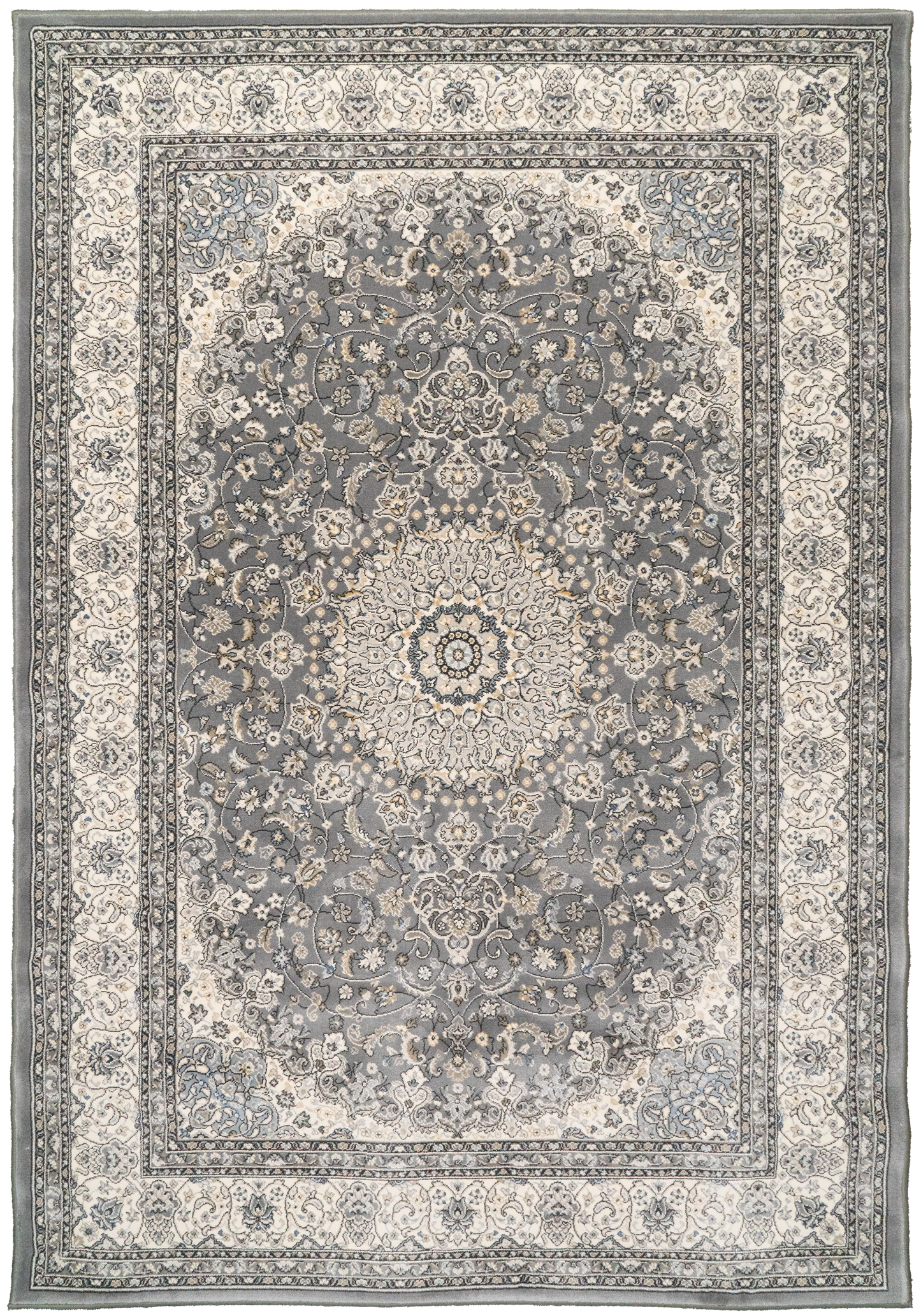 Ancient Garden 57119-5666 Grey/Cream Area Rug