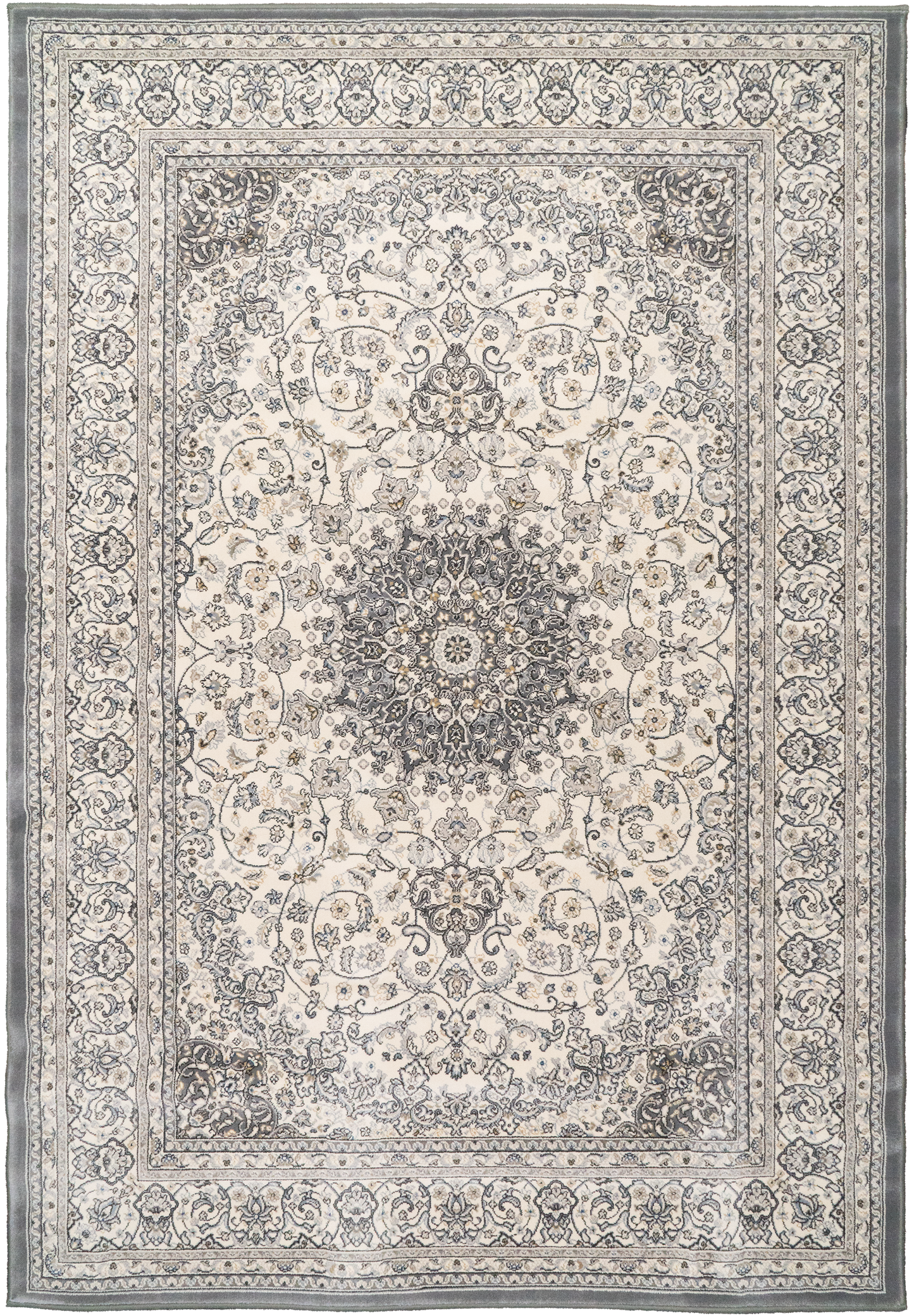 Ancient Garden 57119-6656 Cream/Grey Area Rug