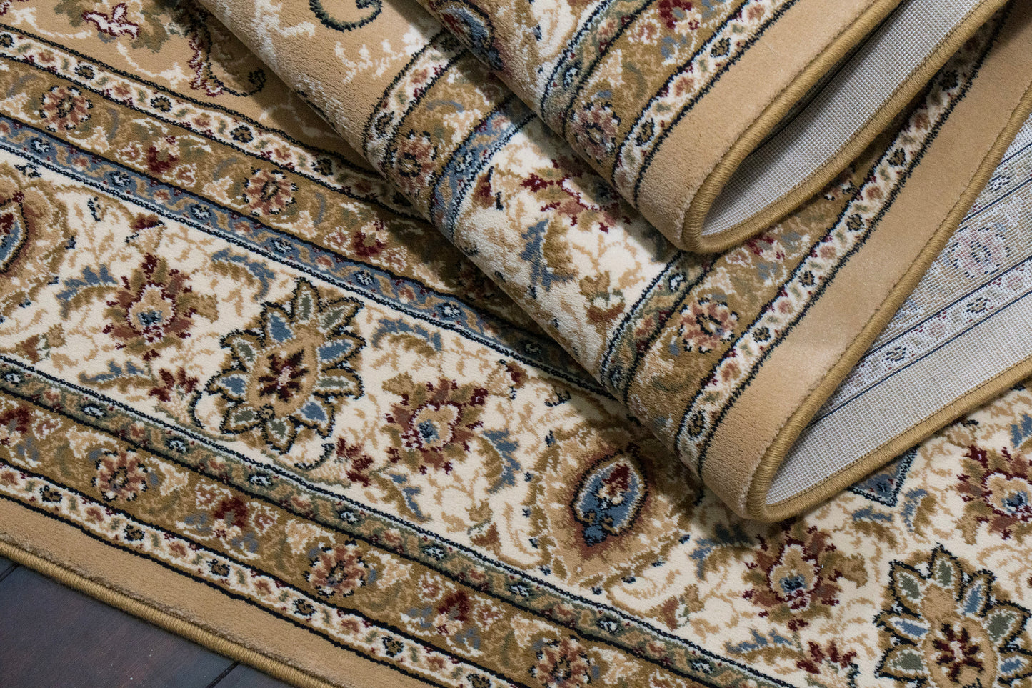Ancient Garden 57120-2464 Light Gold/Ivory Area Rug