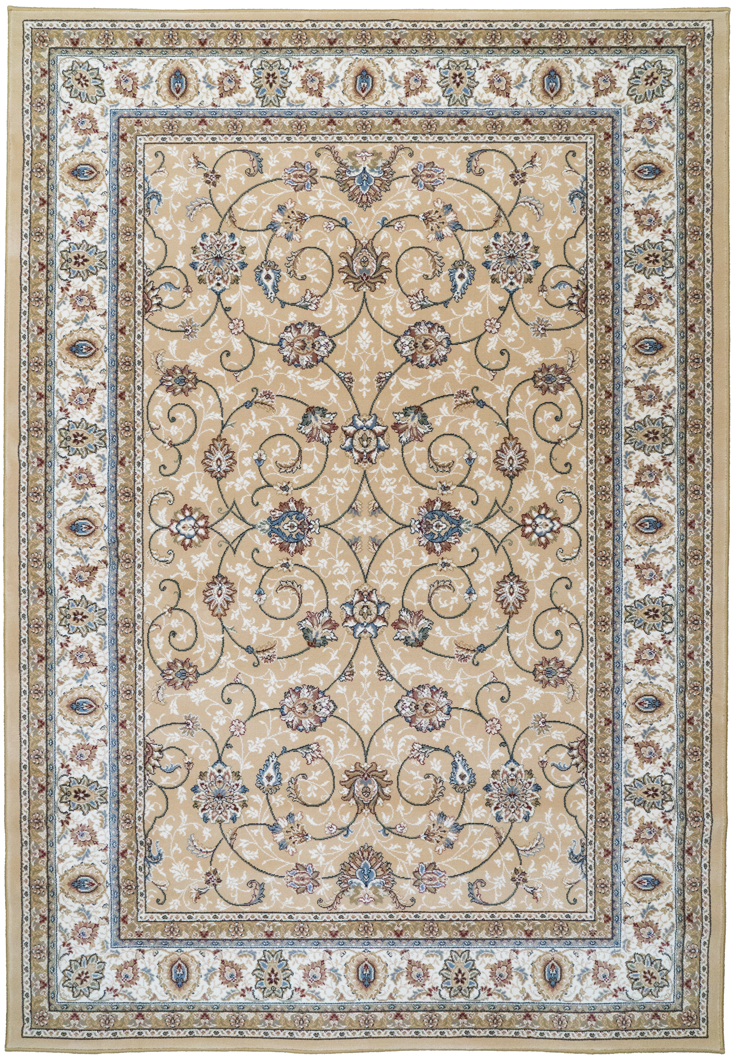 Ancient Garden 57120-2464 Light Gold/Ivory Area Rug