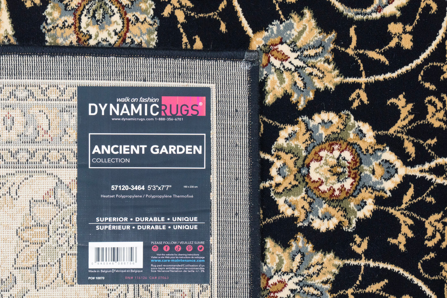 Ancient Garden 57120-3464 Blue/Ivory Area Rug