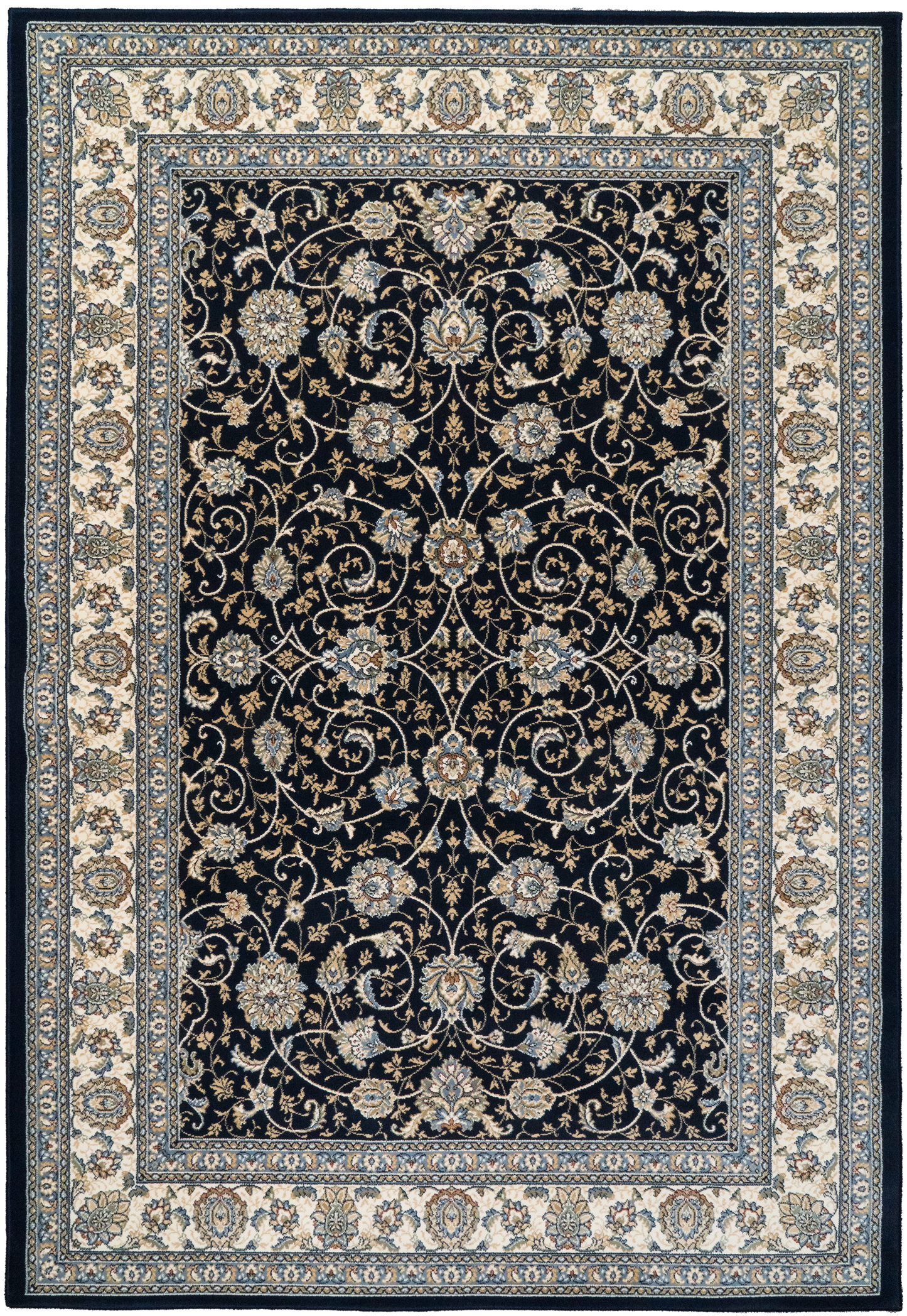 Ancient Garden 57120-3464 Blue/Ivory Area Rug