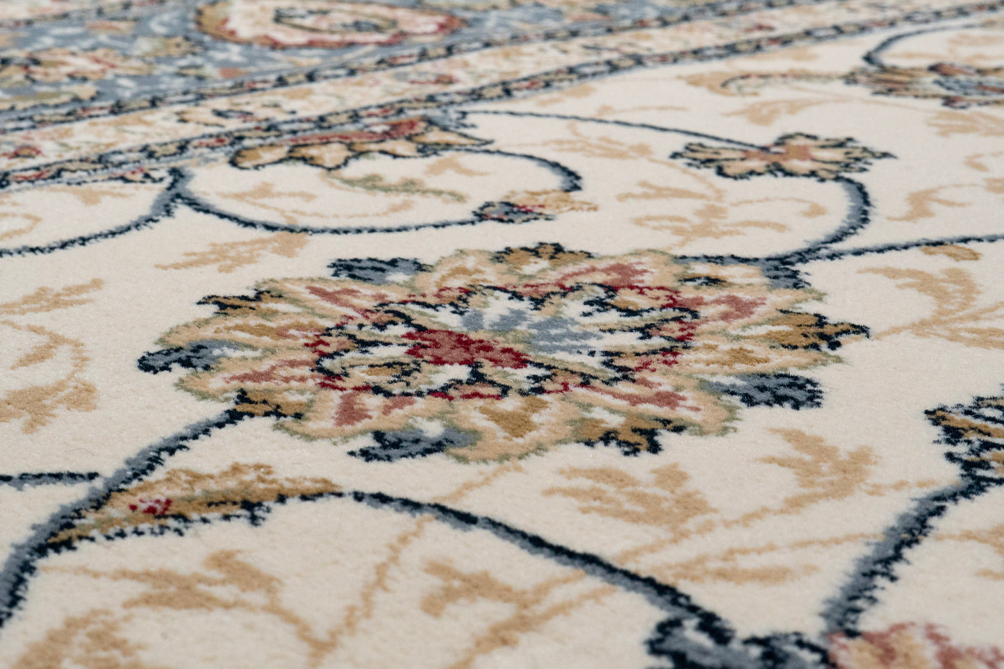 Ancient Garden 57120-6454 Ivory/Light Blue Area Rug