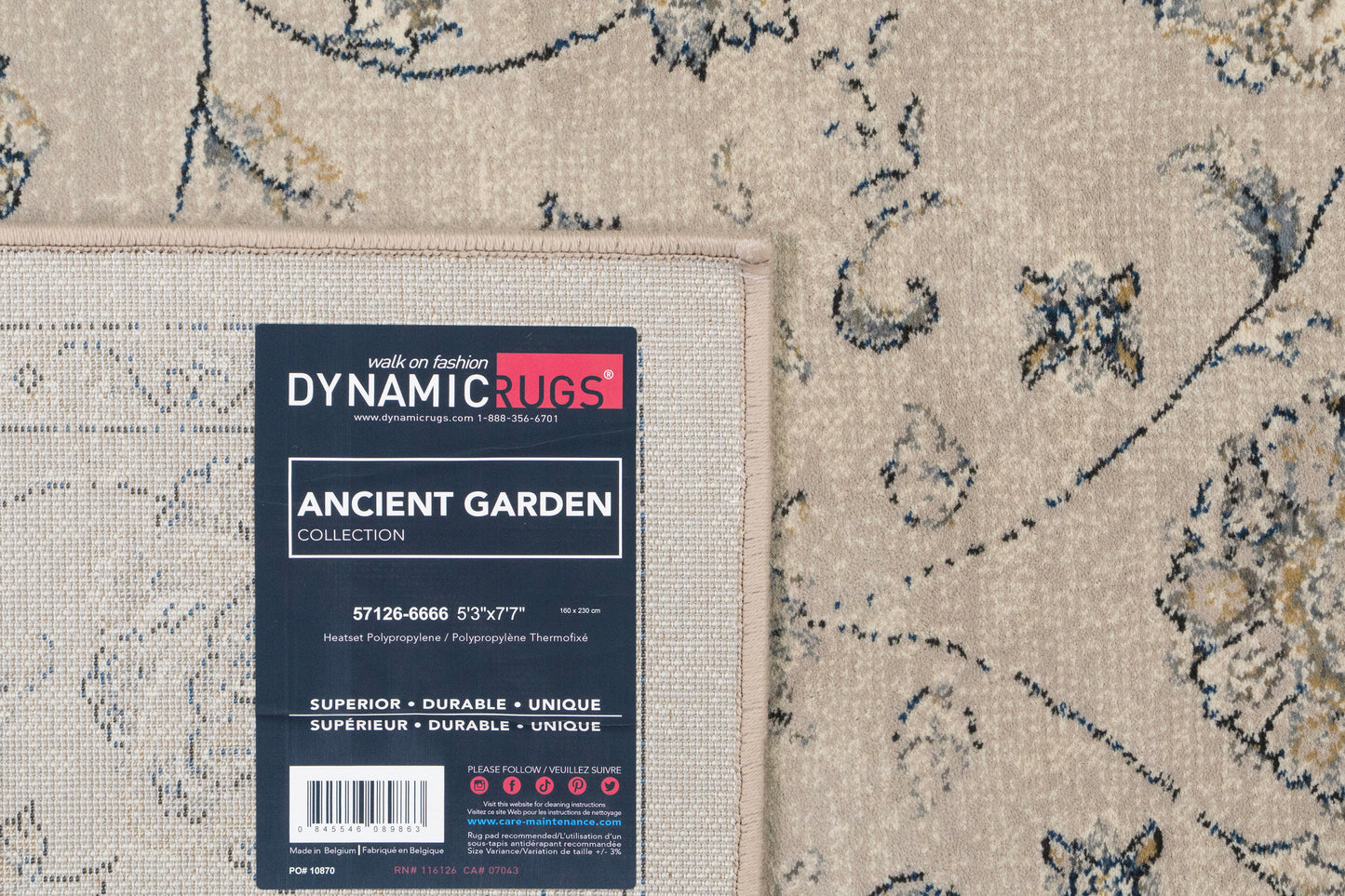 Ancient Garden 57126-6666 Cream Area Rug