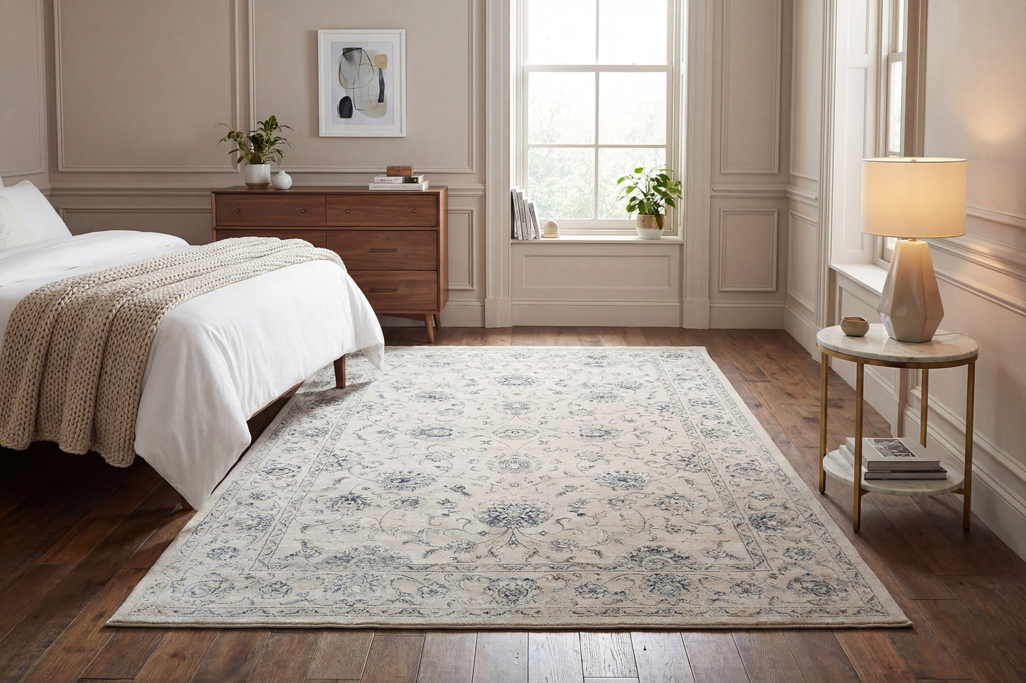 Ancient Garden 57126-6666 Cream Area Rug