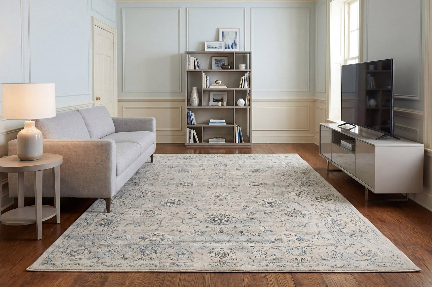 Ancient Garden 57126-9696 Silver/Grey Area Rug