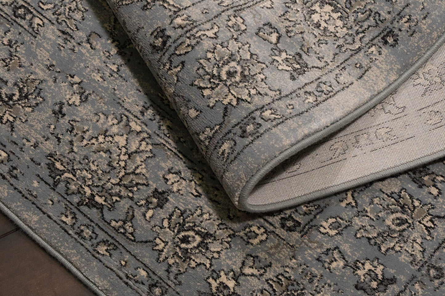 Ancient Garden 57136-4646 Steel Blue/Cream Area Rug