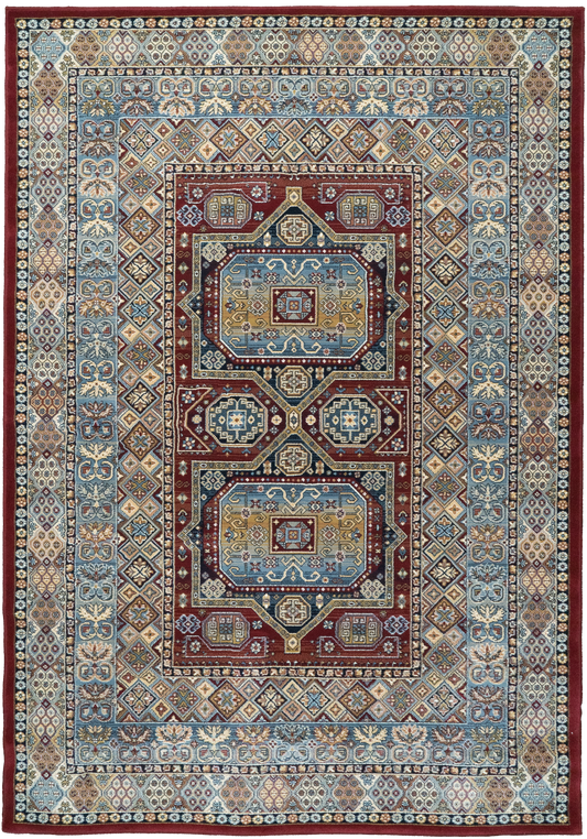 Ancient Garden 57147-1454 Red Area Rug