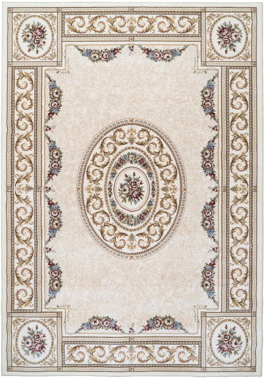 Ancient Garden 57226-6464 Ivory Area Rug