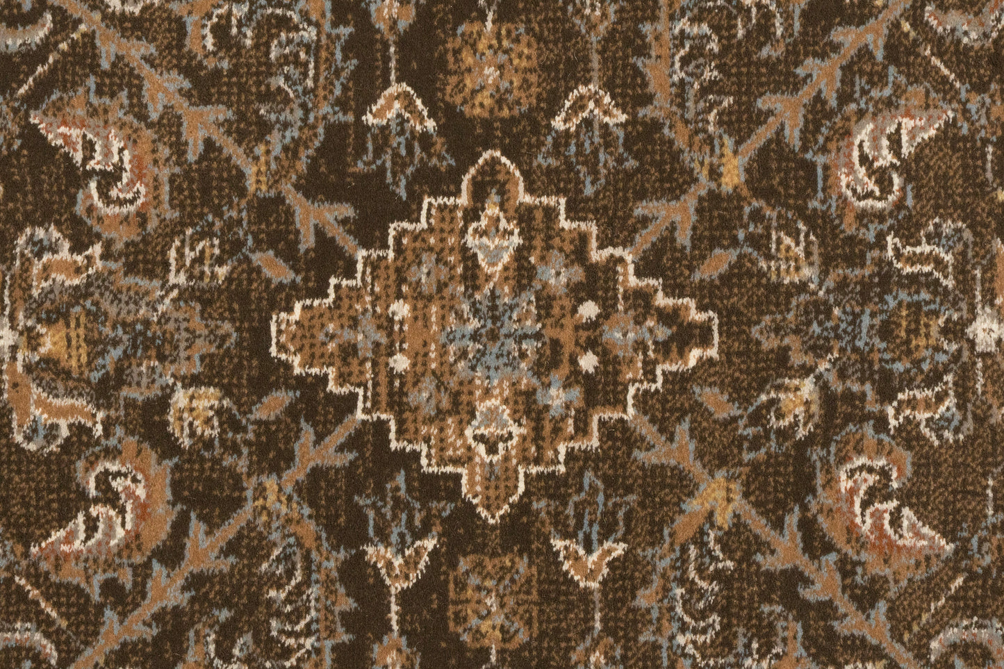 Ancient Garden 57276-3235 Dark Brown/Beige/Blue Area Rug