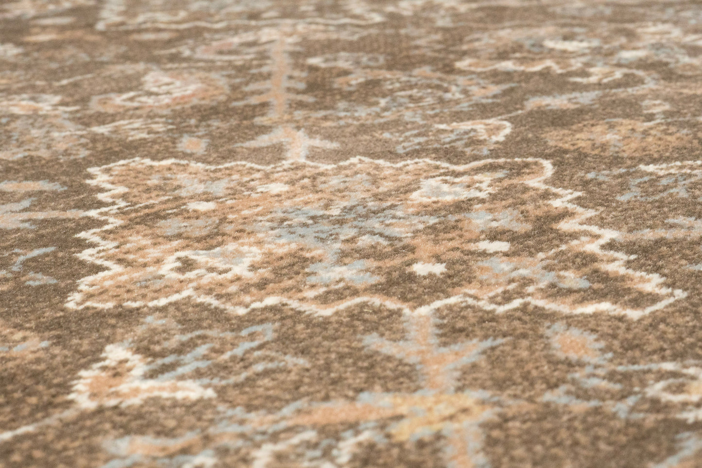 Ancient Garden 57276-3235 Dark Brown/Beige/Blue Area Rug