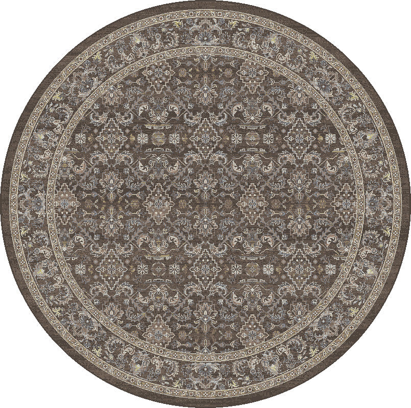 Ancient Garden 57276-3235 Dark Brown/Beige/Blue Area Rug