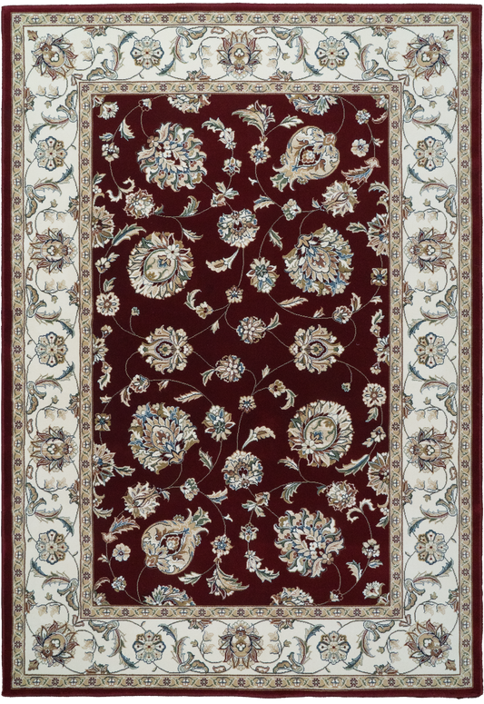 Ancient Garden 57365-1464 Red/Ivory Area Rug